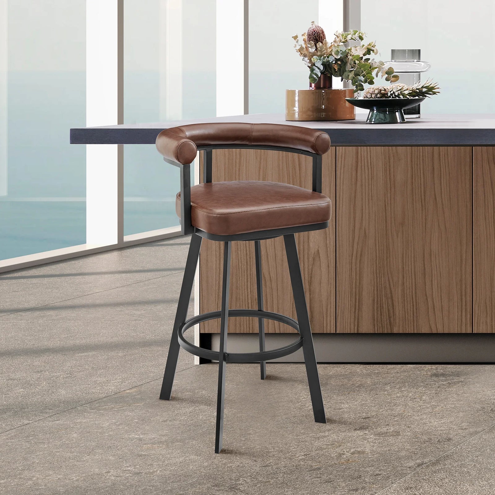 American Home Furniture Armen Living Magnolia Barstool Set of 2
