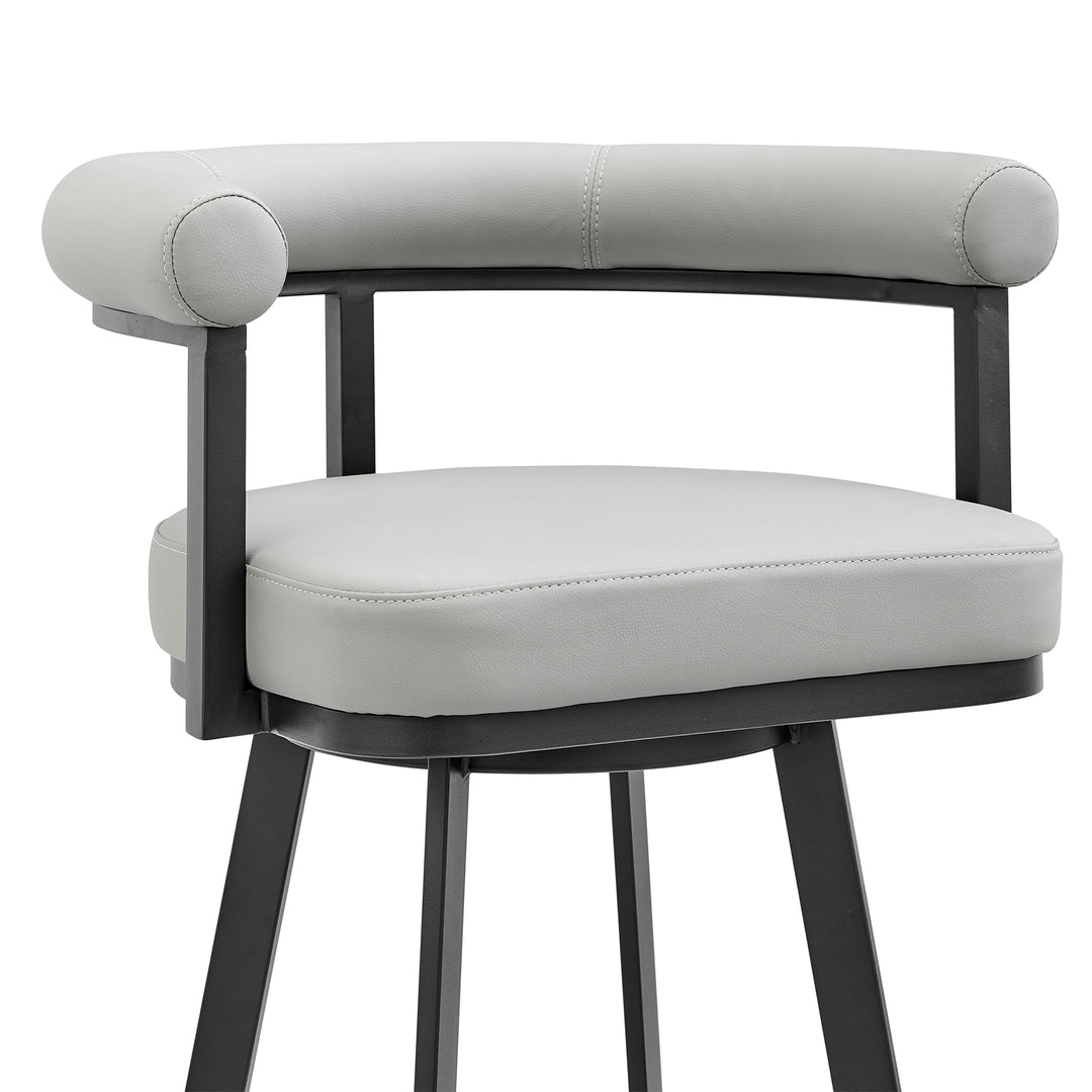 23.5"W x 21.5"D x 38"H / Light Gray/Black