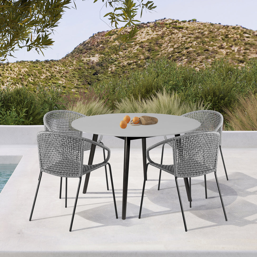 American Home Furniture Armen Living Sydney 47" Round Outdoor Dining Table