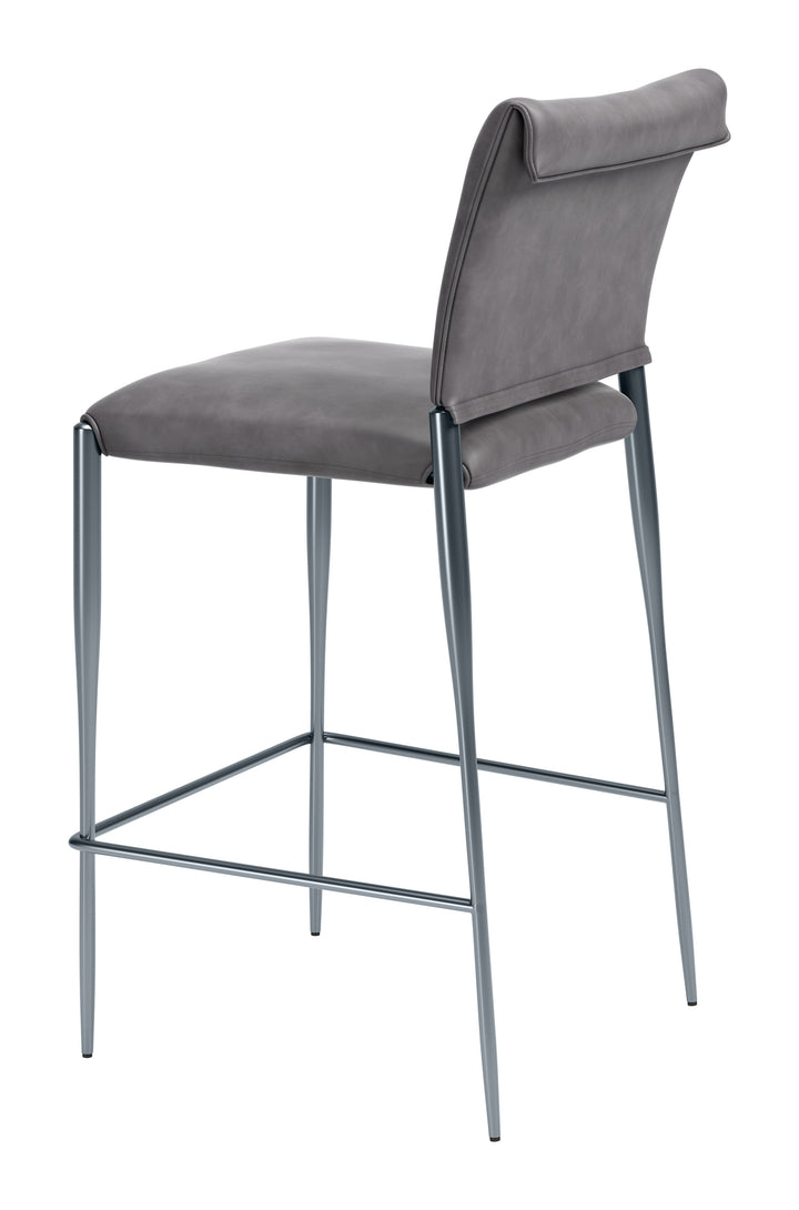 Freesia Barstool (Set of 2) Charcoal Gray