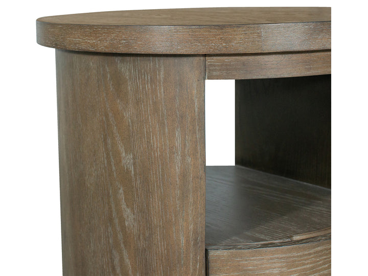 Bosley Lt. Brown Porpoise Round End Table - T5693-05