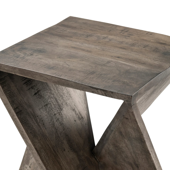 Twist Base Gray Mango Wood Table - AmericanHomeFurniture
