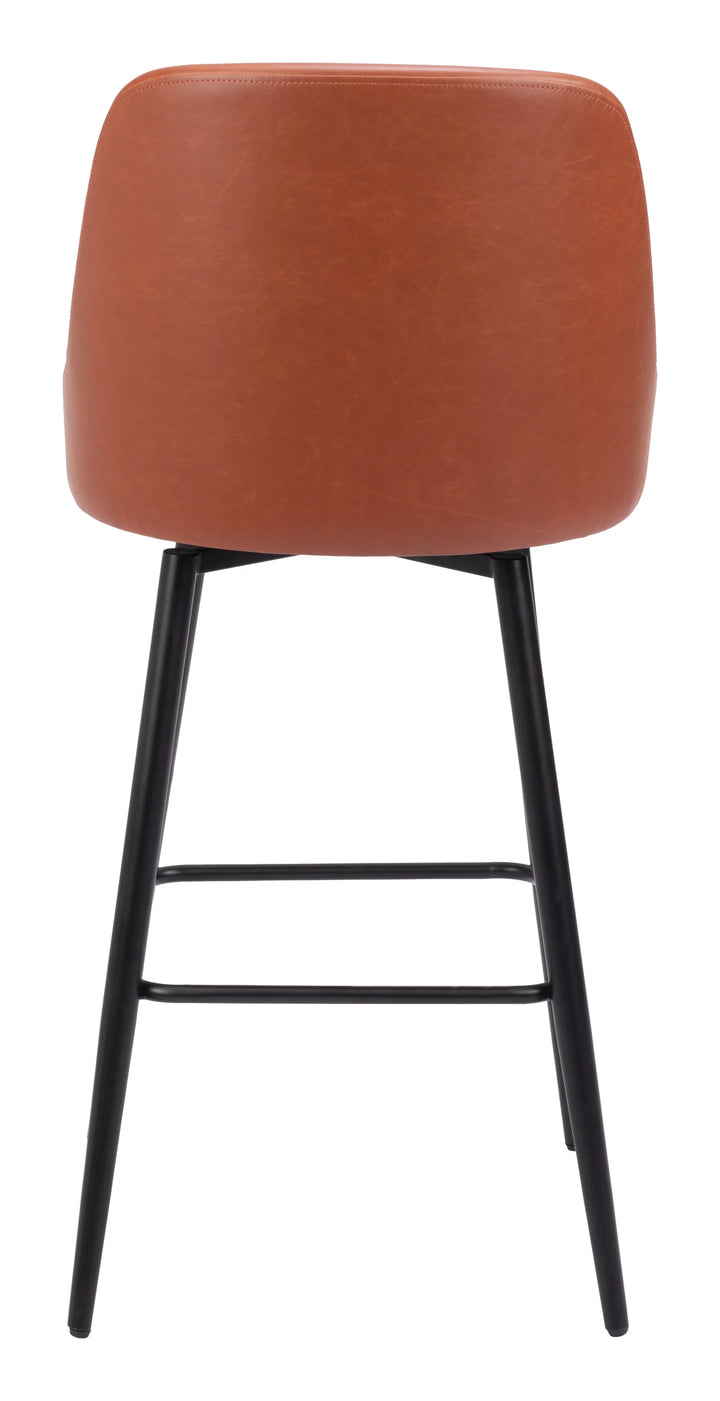 Keppel Swivel Barstool Brown - AmericanHomeFurniture