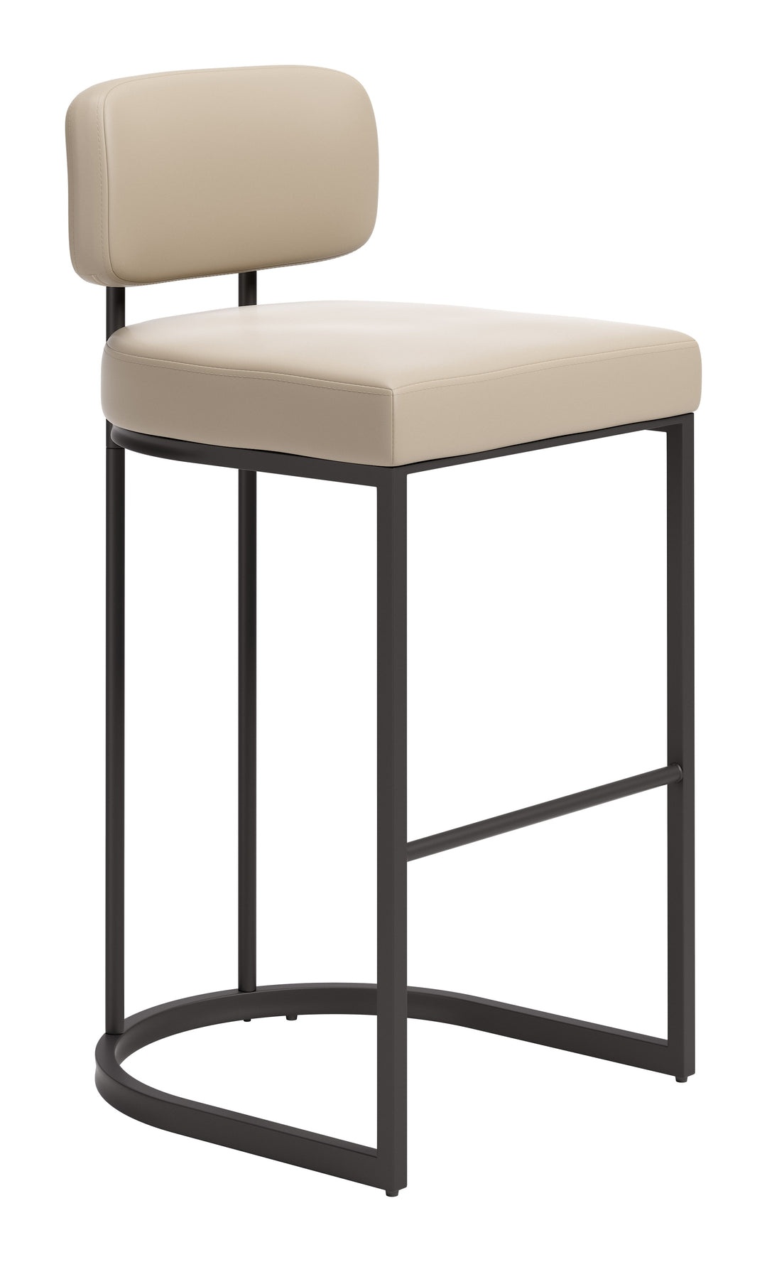 Velar Barstool (Set of 2) Beige & Gray