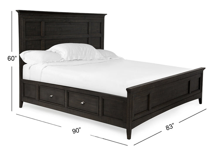 Westley Falls Graphite California King Panel Storage Bed - B4399-75