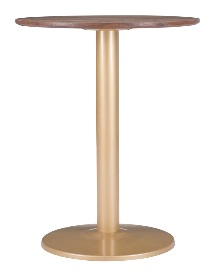 Alto Bistro Table Brown & Gold - AmericanHomeFurniture