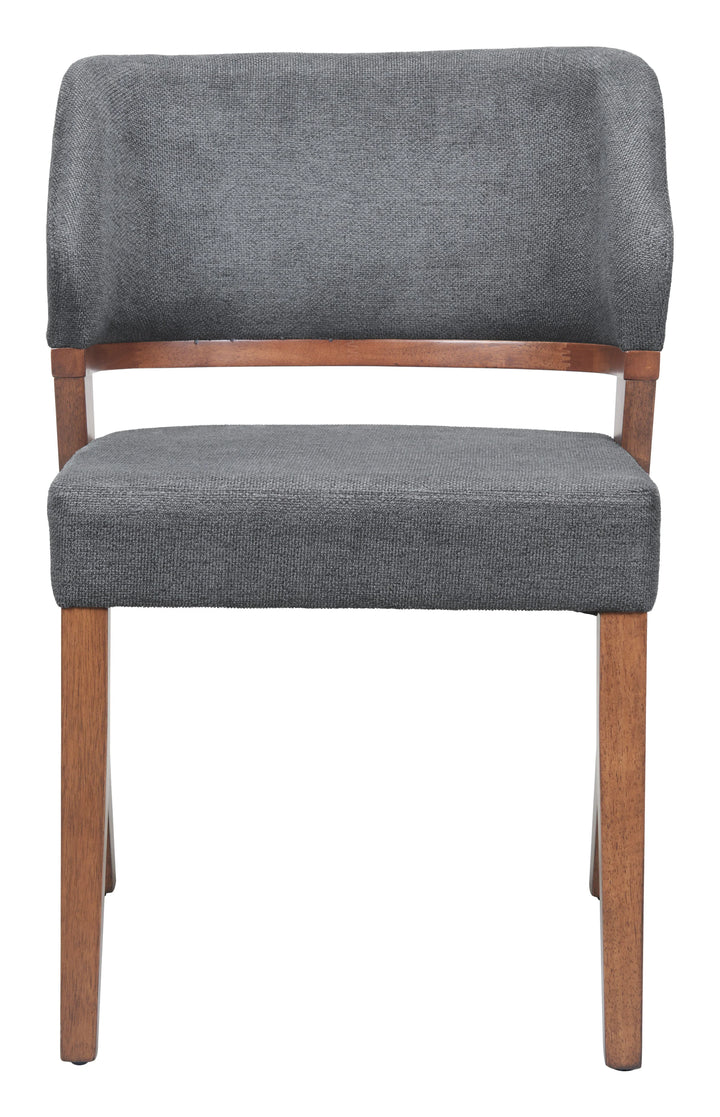 Sunobu Dining Chair (Set of 2) Azure Gray & Walnut - AmericanHomeFurniture