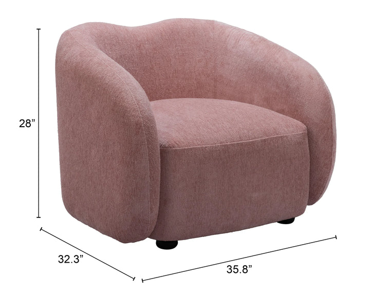 Tallin Accent Chair Mauve Pink - AmericanHomeFurniture