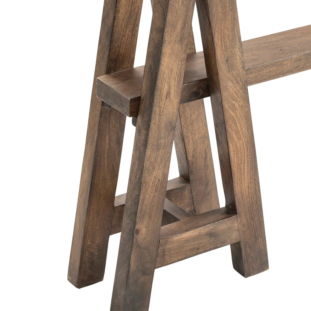 Rustic Sawhorse Trestle Console - AmericanHomeFurniture