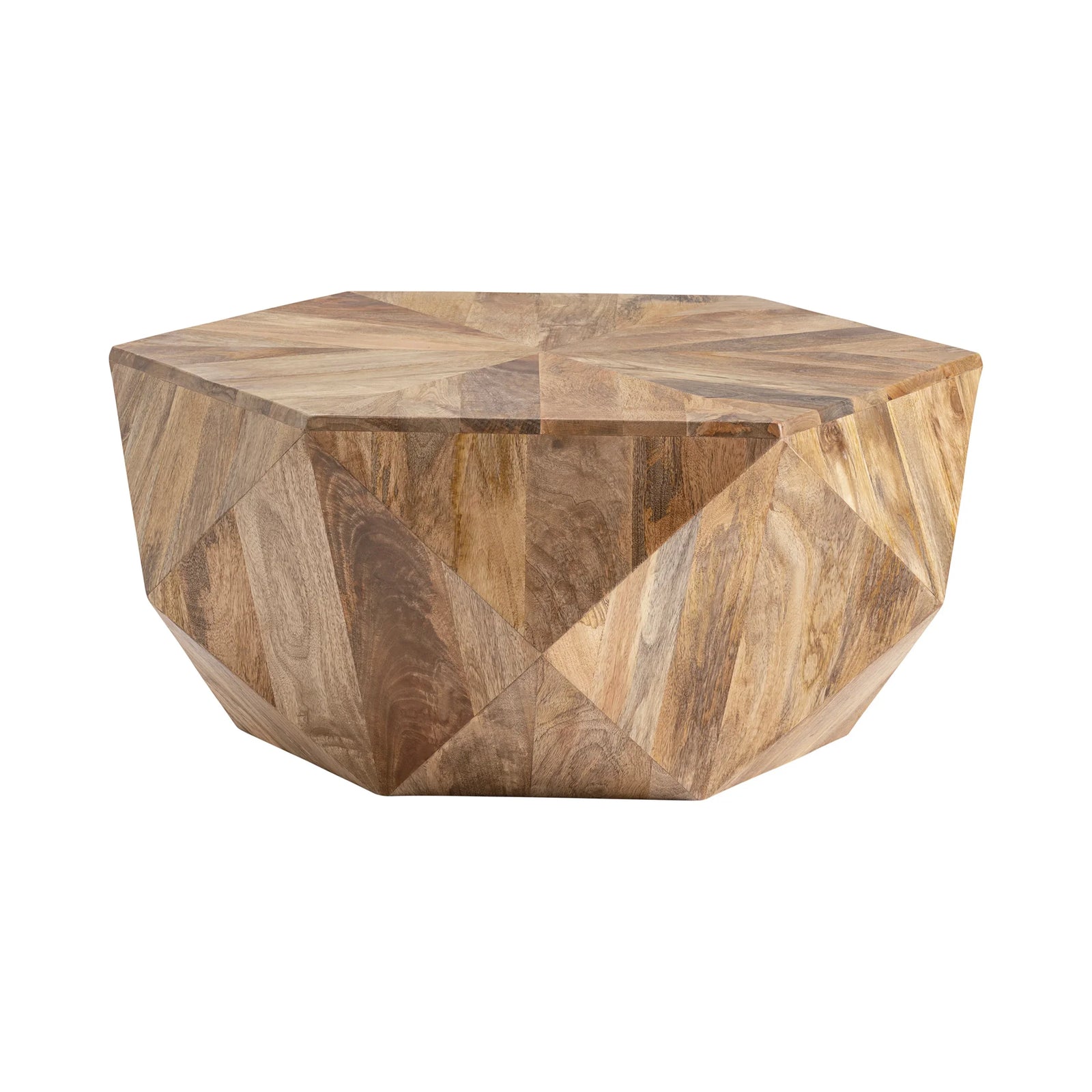 Crestview Collection Faceted Hexagon Mango Cocktail Table COFFEE TABLES