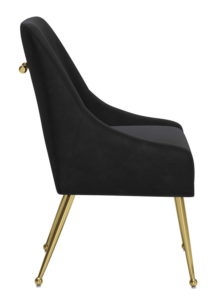 Maxine Dining Chair Black & Gold - 109717