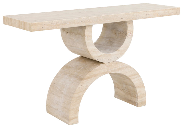 American Home Furniture Fairfield Chair Tivoli Rectangular Travertine Console