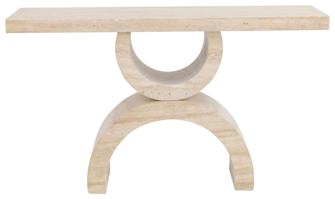 American Home Furniture Fairfield Chair Tivoli Rectangular Travertine Console