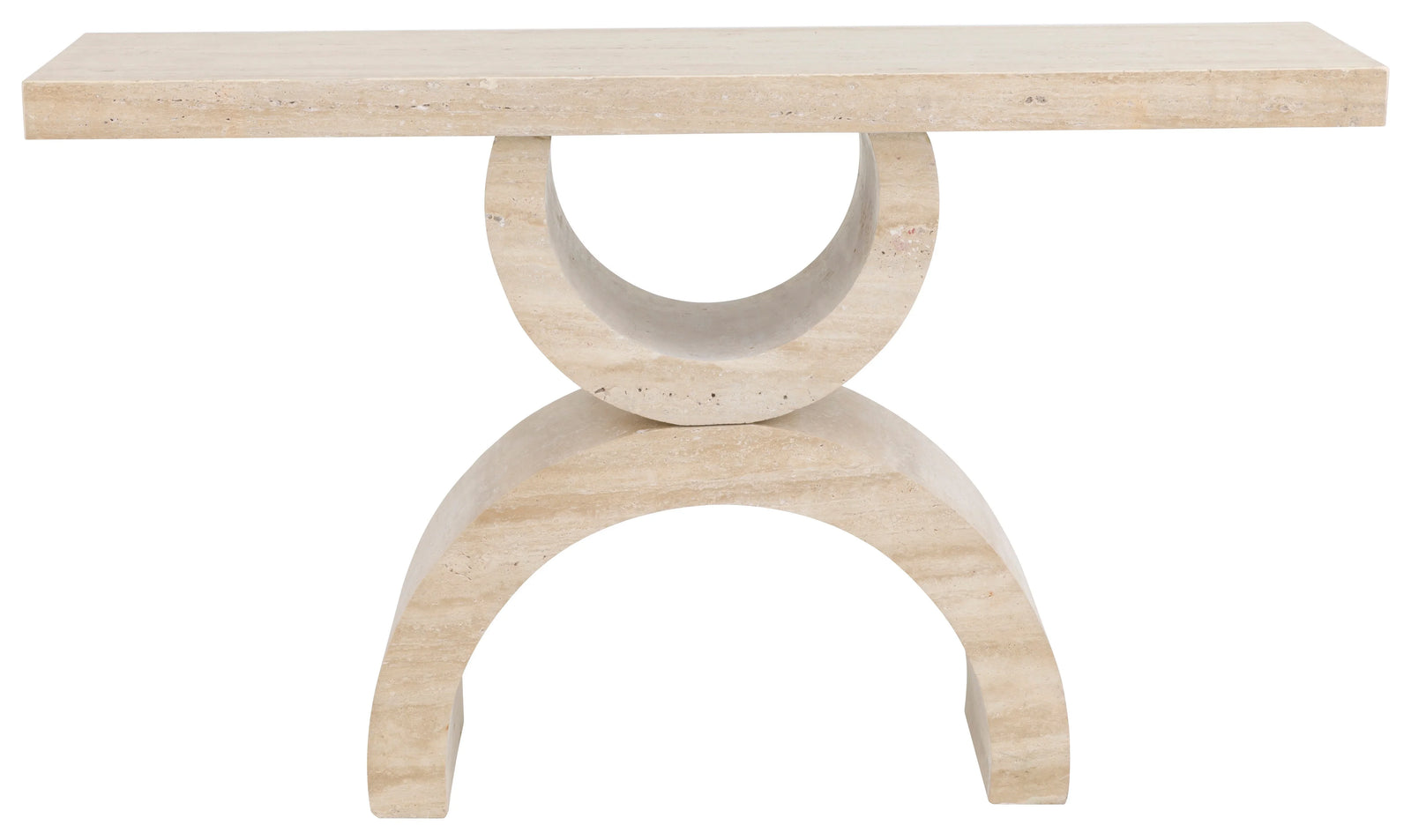 American Home Furniture Fairfield Chair Tivoli Rectangular Travertine Console