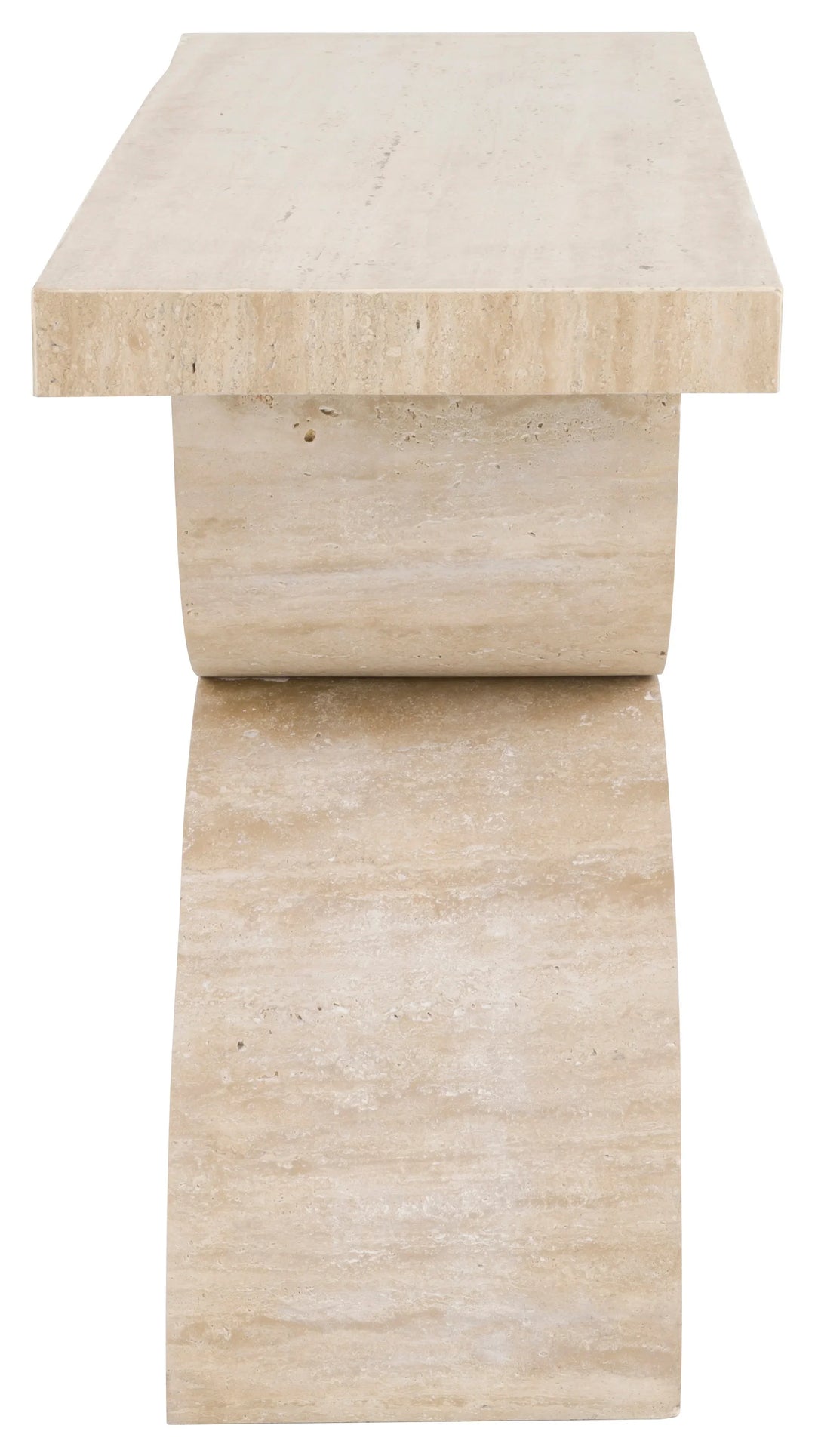 American Home Furniture Fairfield Chair Tivoli Rectangular Travertine Console