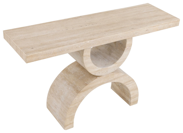 American Home Furniture Fairfield Chair Tivoli Rectangular Travertine Console