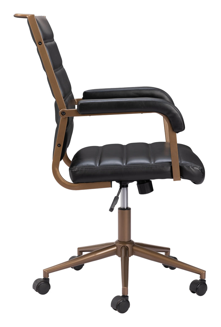 Auction Office Chair Vintage Black - AmericanHomeFurniture