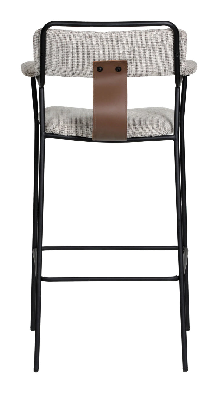 Couva Barstool (Set of 2) Gray Tweed - AmericanHomeFurniture