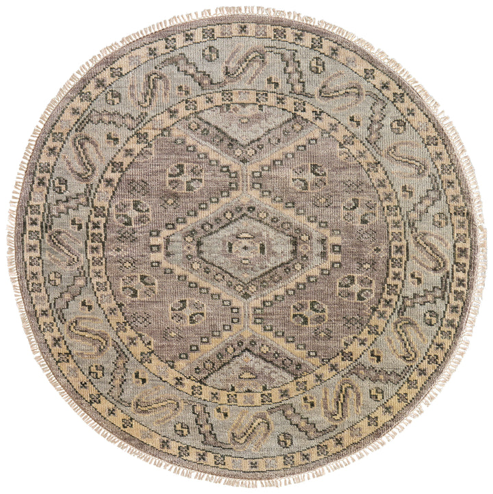 Round/8' x 8' /Brown/Gray