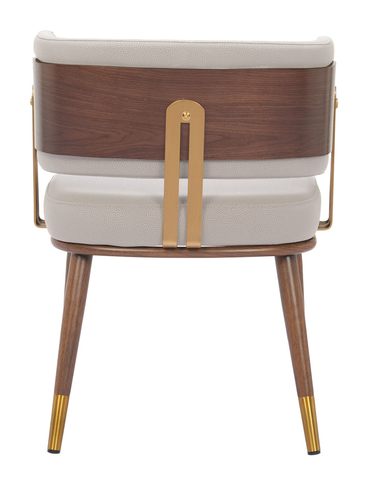 Brew Dining Chair Beige & Walnut