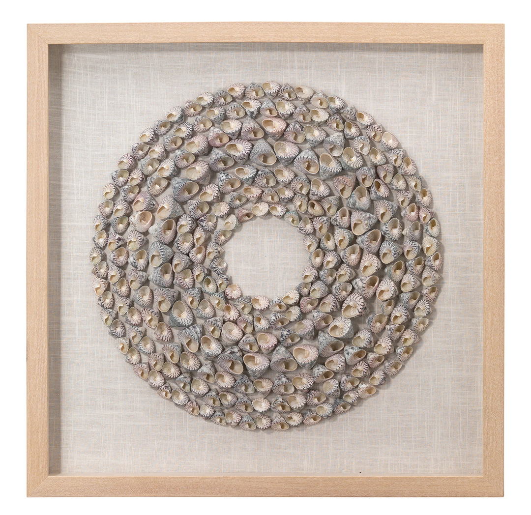 Bora Bora Framed Wall Art, Taupe Snail Shell - AmericanHomeFurniture