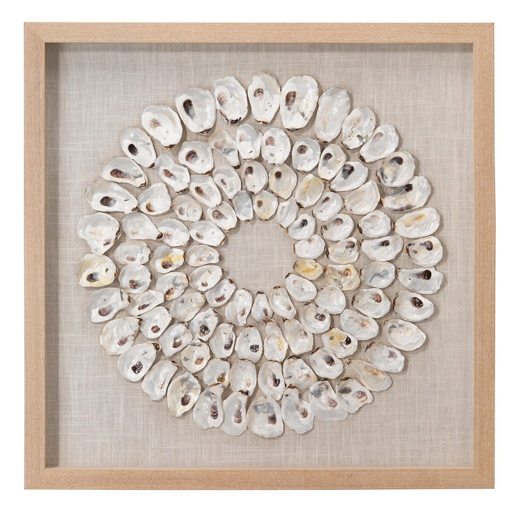Maldives Framed Wall Art, White Abalone Shells - AmericanHomeFurniture
