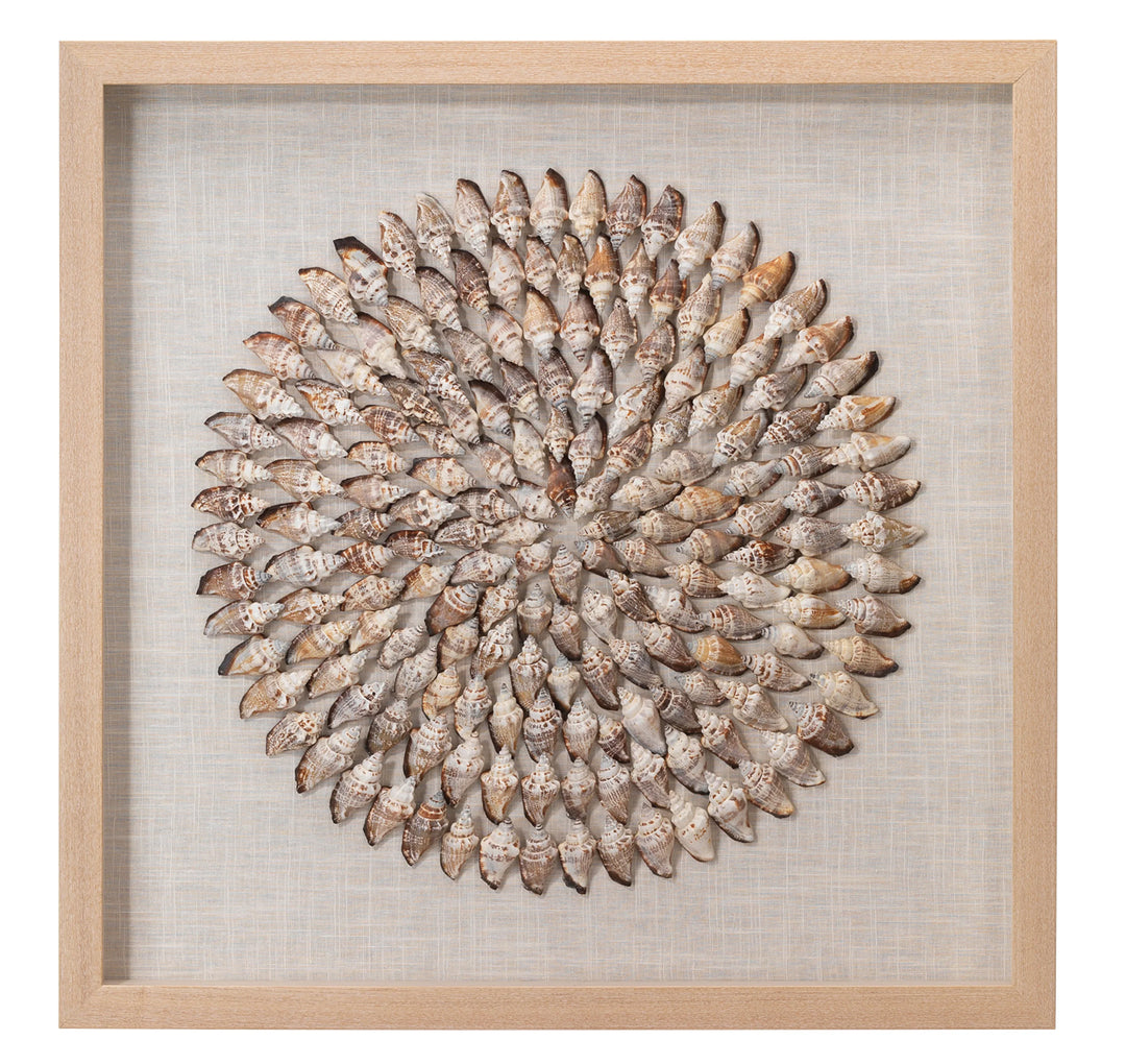 Riviera Framed Wall Art, Beige Simnia Shell - AmericanHomeFurniture