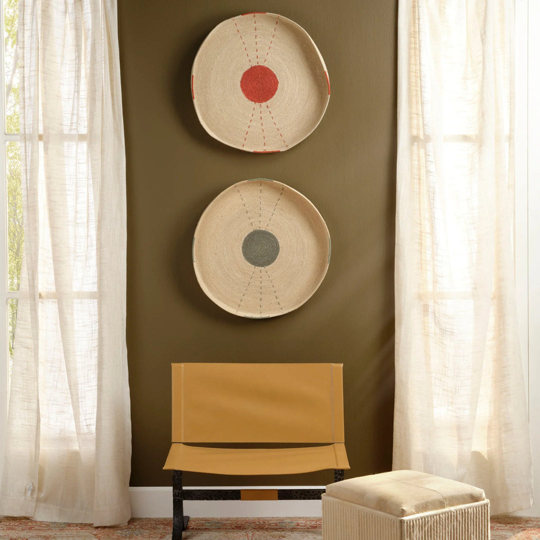 Sundial Seagrass Round Wall Art - AmericanHomeFurniture