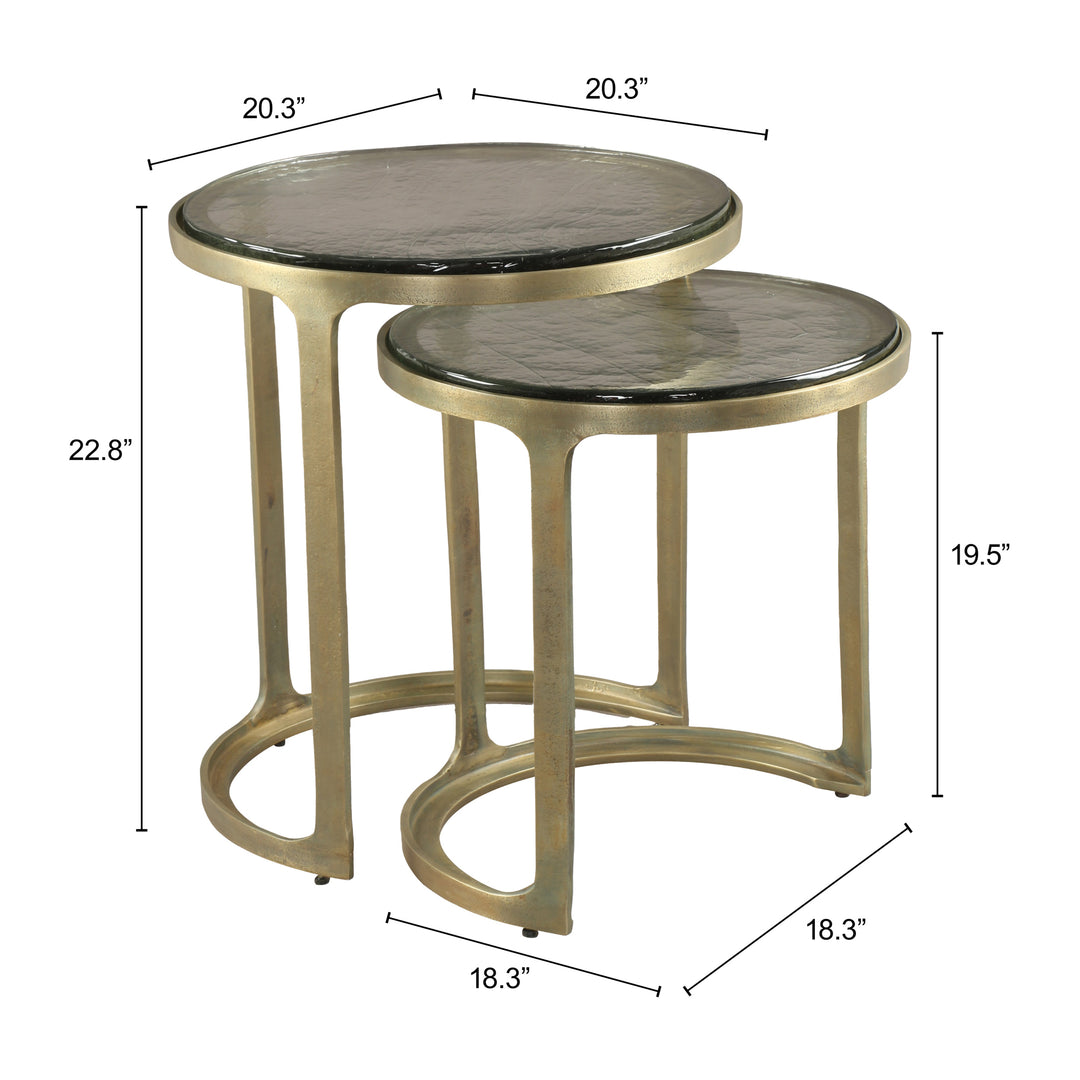 Tessa Nesting Tables (2-Piece) Brass - 110957