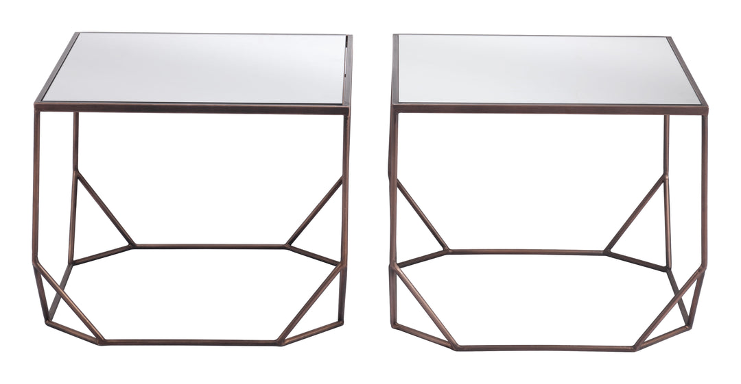 Arzon Coffee Table Set (2-Piece) Bronze - 109835
