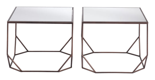 Arzon Coffee Table Set (2-Piece) Bronze - 109835