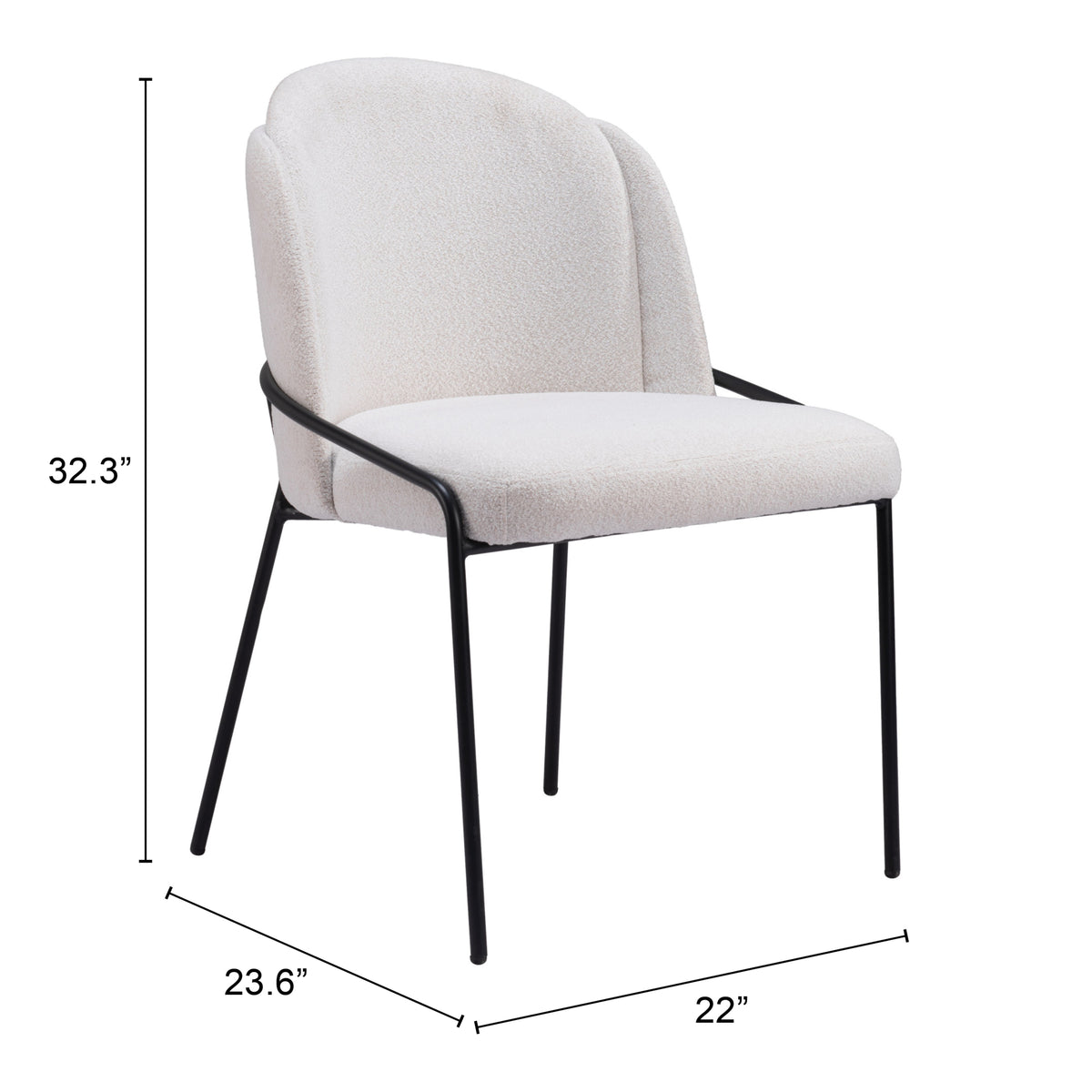 Jambi Dining Chair (Set of 2) Ivory - 109965