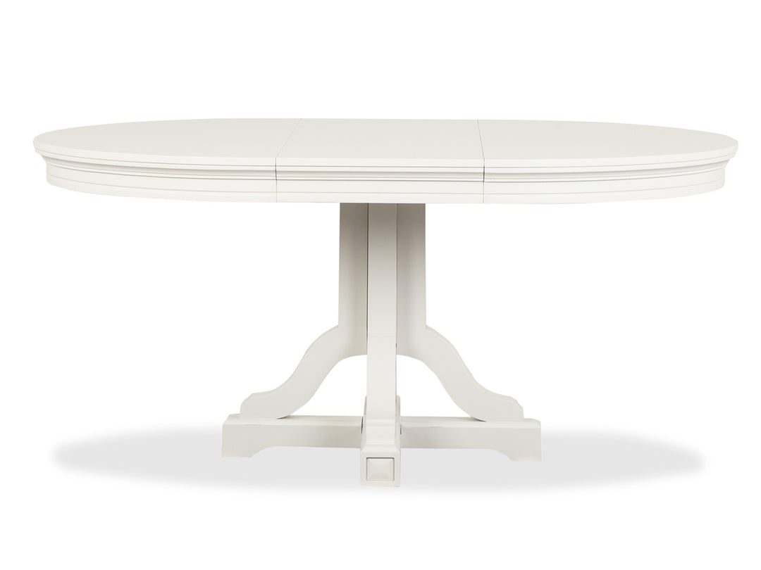 Willowbrook Egg Shell White Extendable 48" Round Dining Table - D5324-25