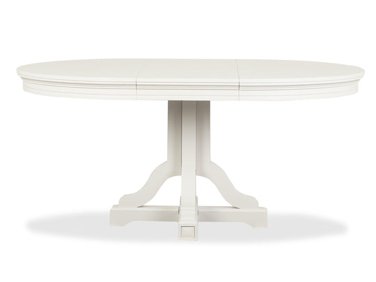 Willowbrook Egg Shell White Extendable 48" Round Dining Table - D5324-25