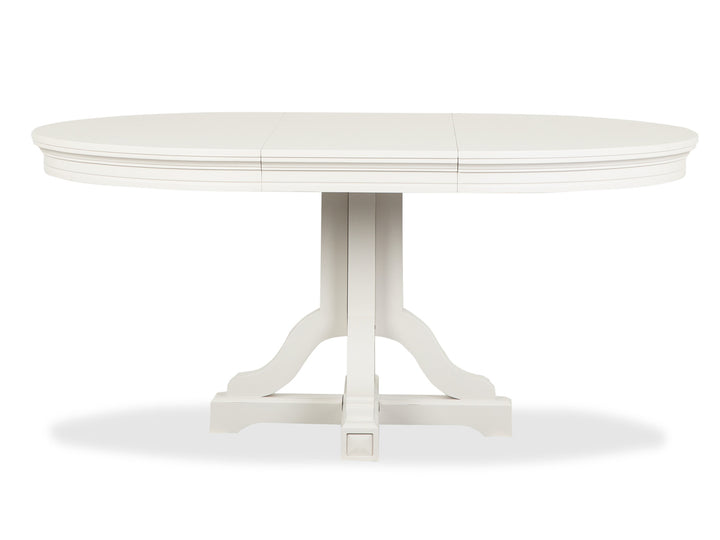 Willowbrook Egg Shell White Extendable 48" Round Dining Table - D5324-25