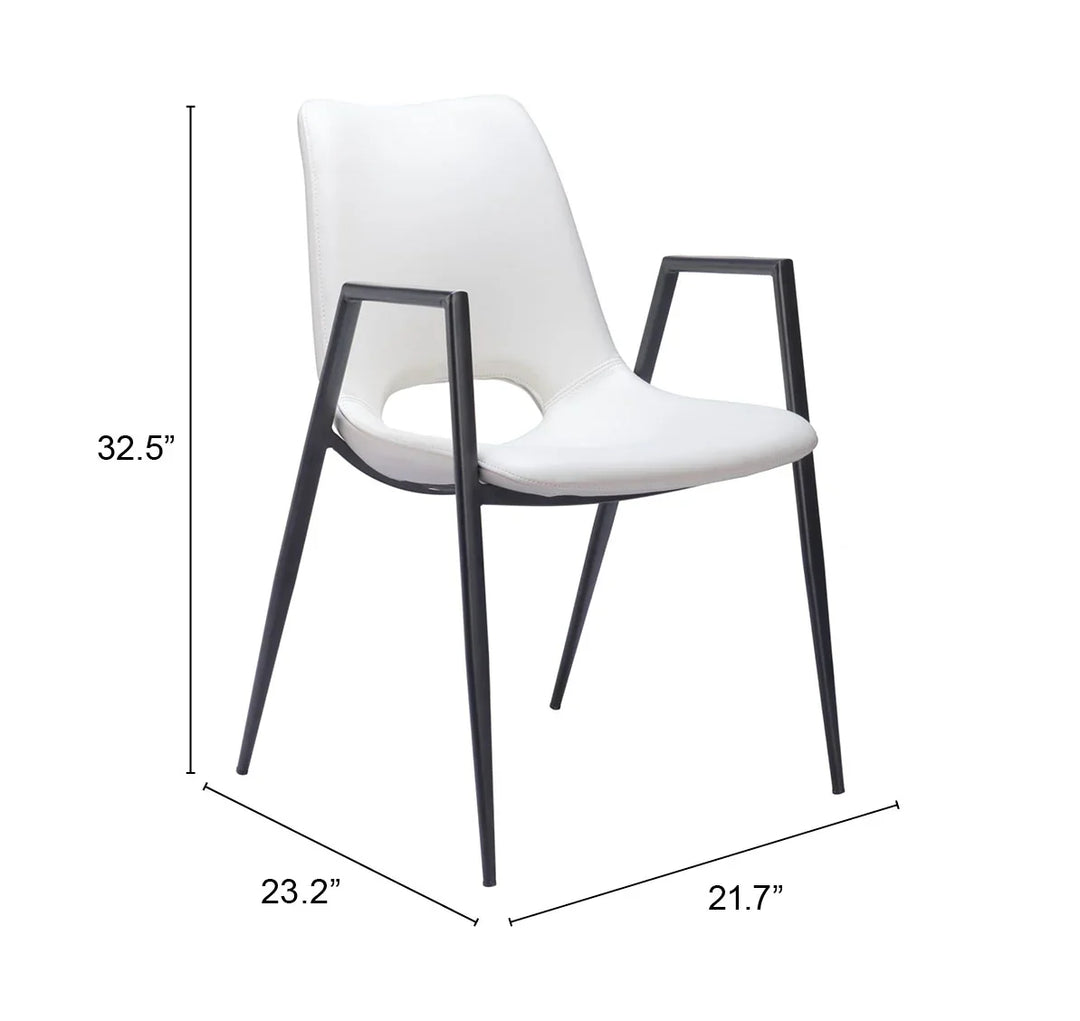 Desi Dining Chair (Set of 2) White - AmericanHomeFurniture