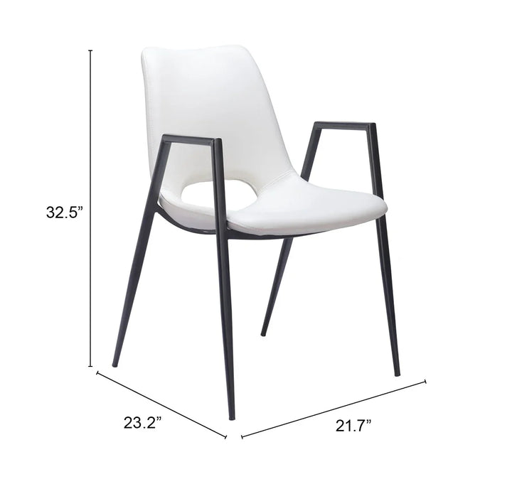 Desi Dining Chair (Set of 2) White - AmericanHomeFurniture