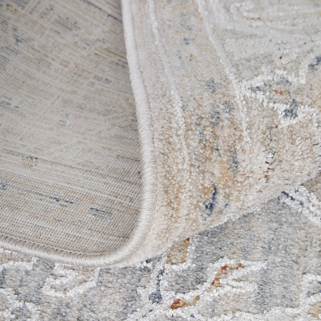 Rectangle/5' x 7'6"/Beige/Blue