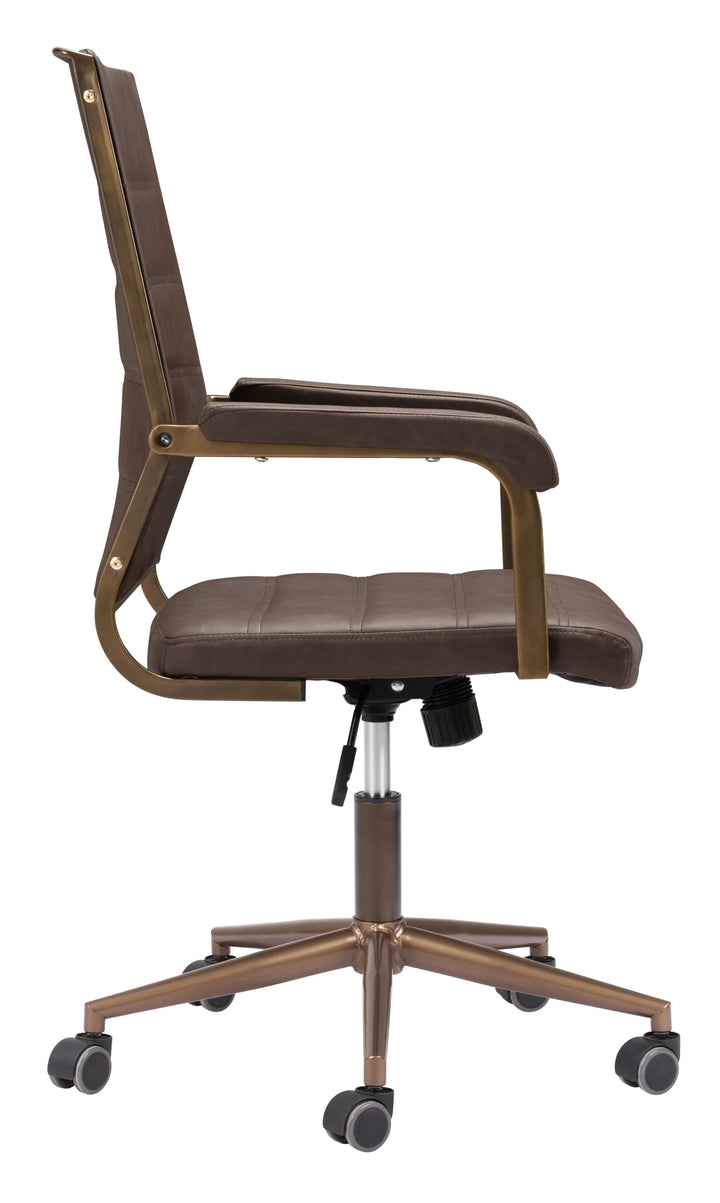 Auction Office Chair Espresso - AmericanHomeFurniture