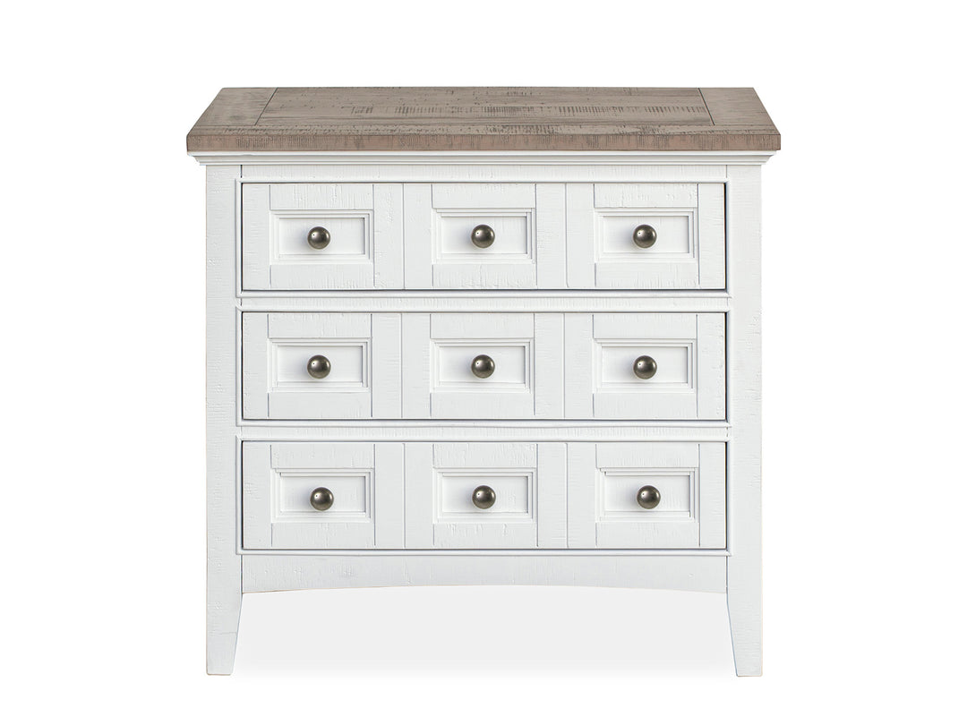 Heron Cove Chalk White And Dovetail Grey 2 Tone Drawer Nightstand - B4400-01TT