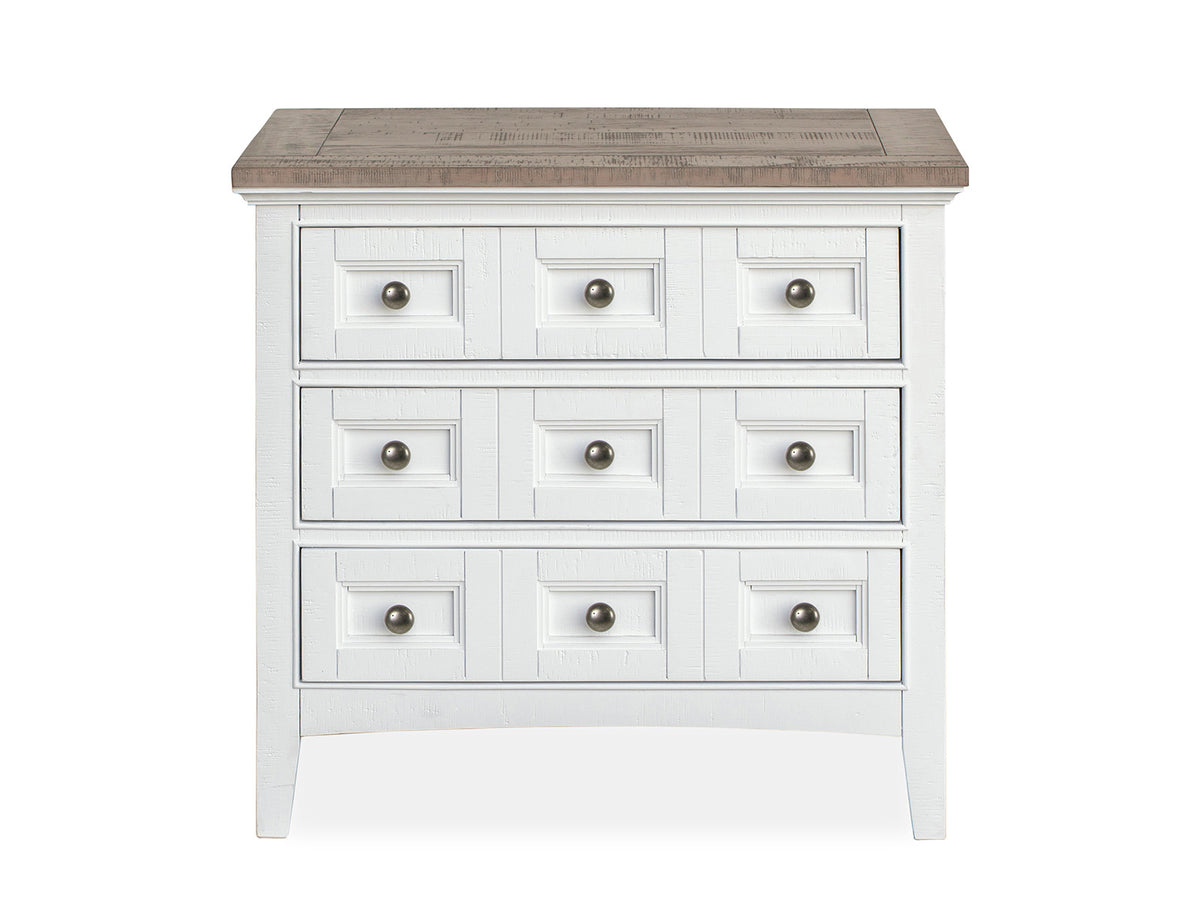Heron Cove Chalk White And Dovetail Grey 2 Tone Drawer Nightstand - B4400-01TT