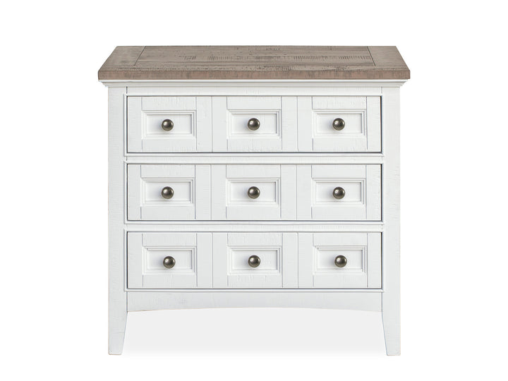 Heron Cove Chalk White And Dovetail Grey 2 Tone Drawer Nightstand - B4400-01TT