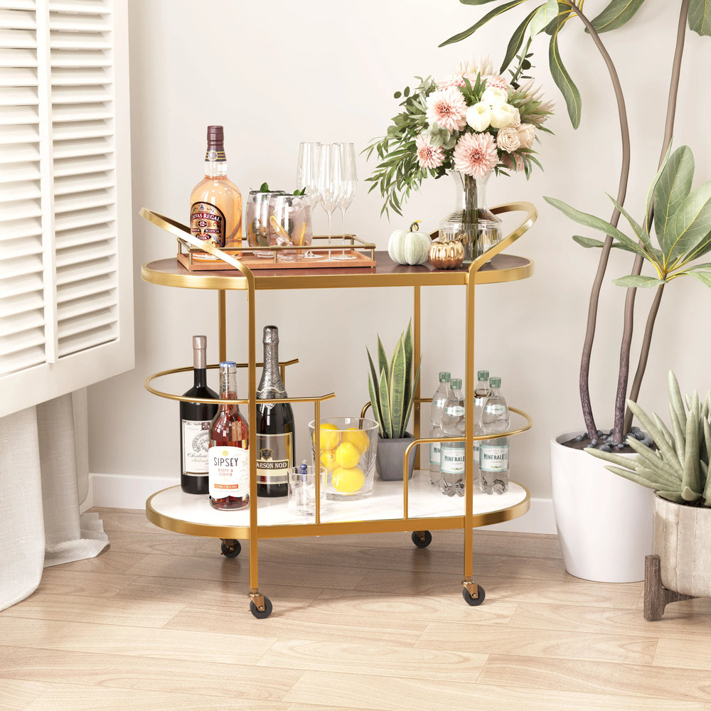 Antalya Bar Cart Multicolor - AmericanHomeFurniture