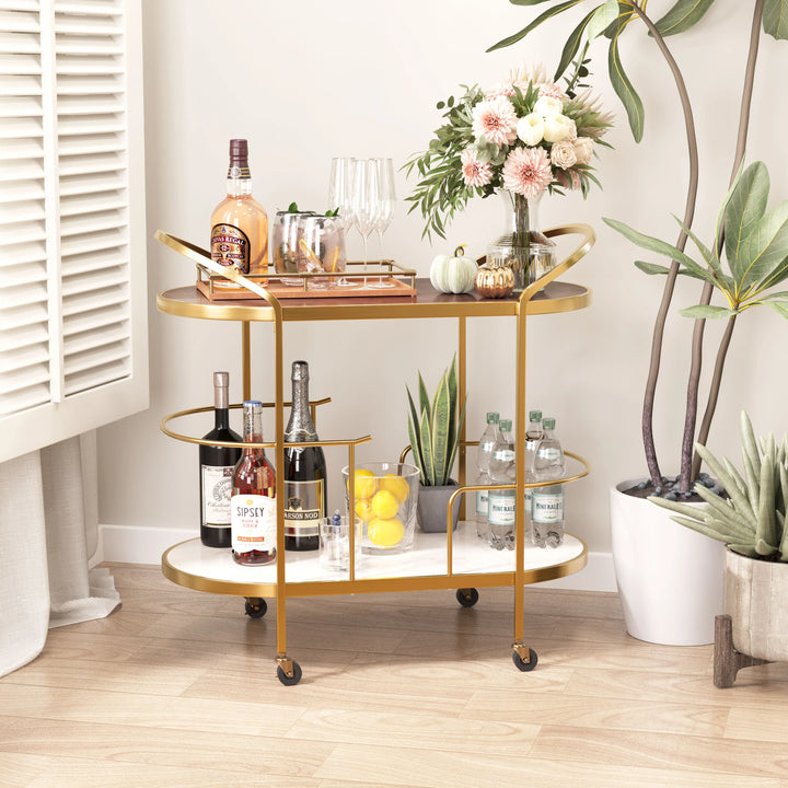 Antalya Bar Cart Multicolor - AmericanHomeFurniture