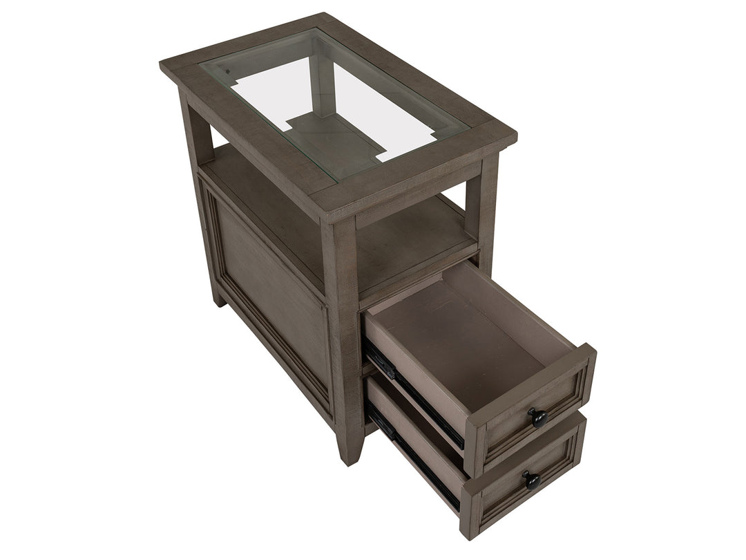 Paxton Place Dovetail Grey Chairside End Table - T4805-10