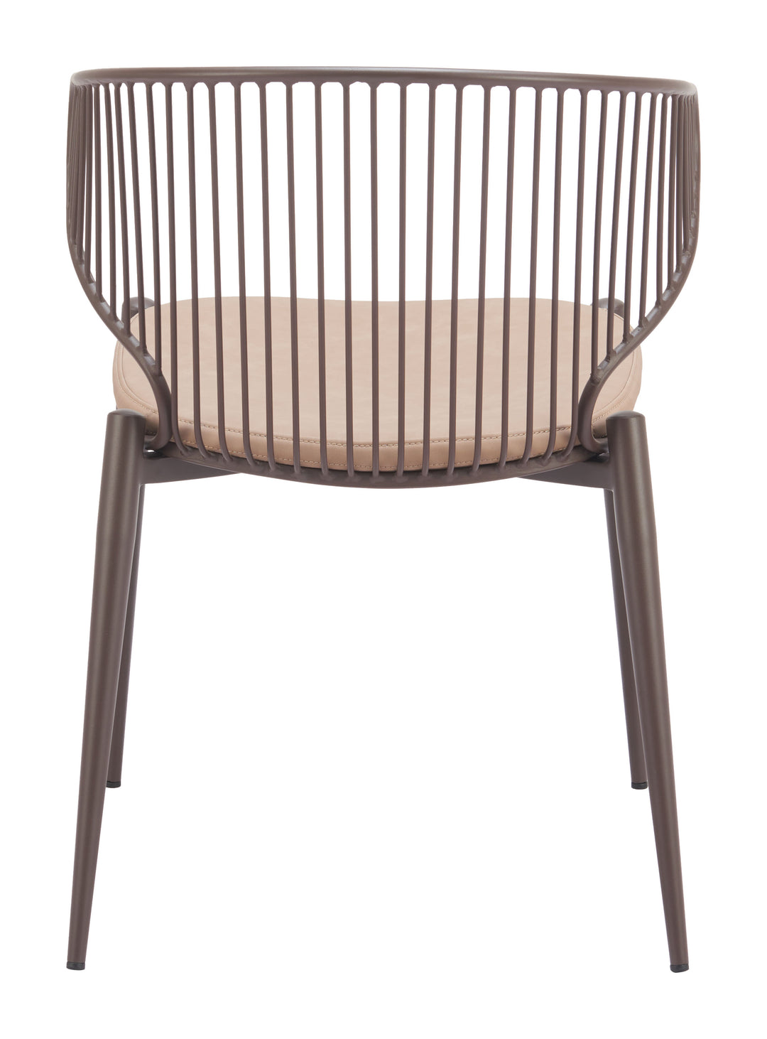 Silues Dining Chair (Set of 2) Taupe & Brown