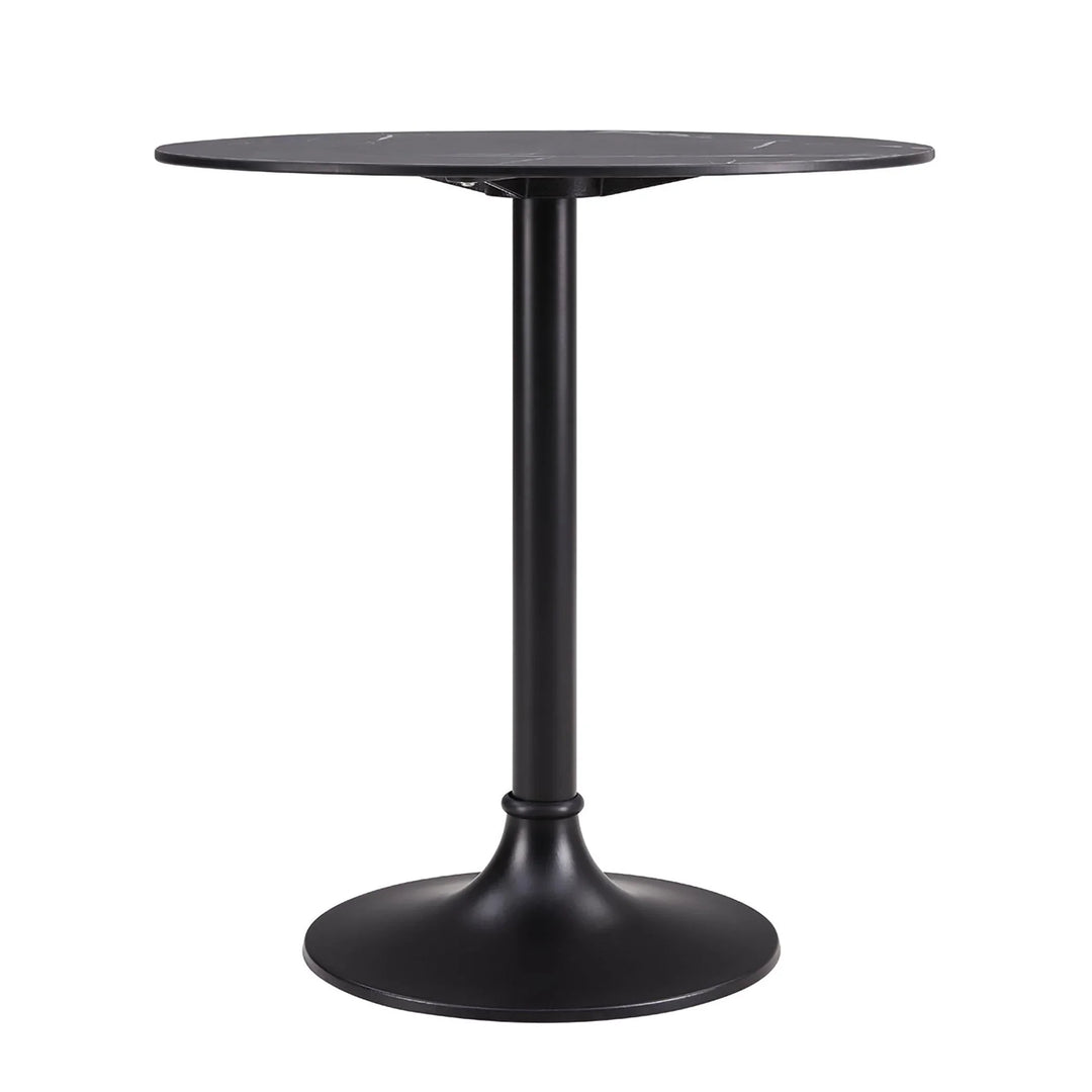 JANNIE 30 BISTRO TABLE IN BLACK WITH BLACK COLUMN AND BASE