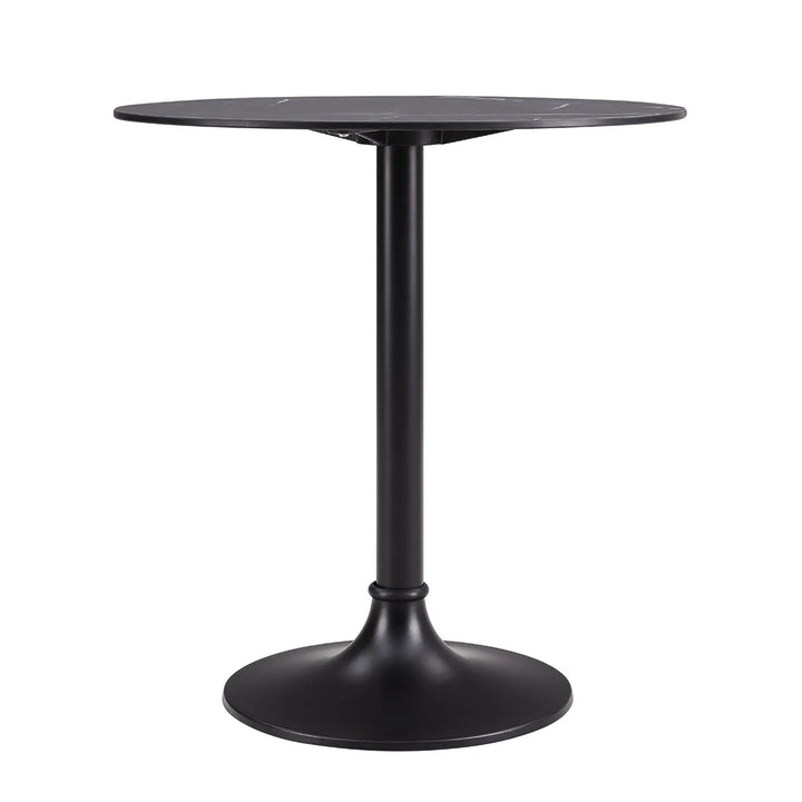 JANNIE 30 BISTRO TABLE IN BLACK WITH BLACK COLUMN AND BASE