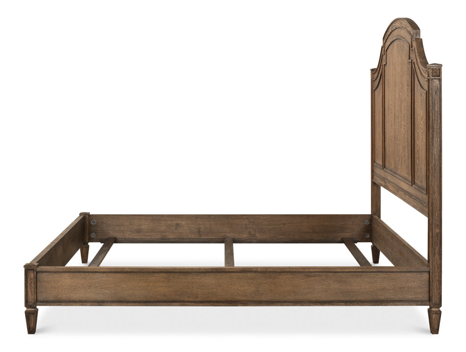 American Home Furniture | Sarreid - Argo Equestrian Bed - King - Husk