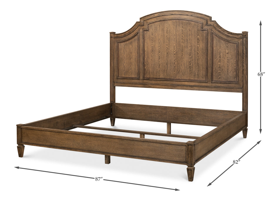 American Home Furniture | Sarreid - Argo Equestrian Bed - King - Husk